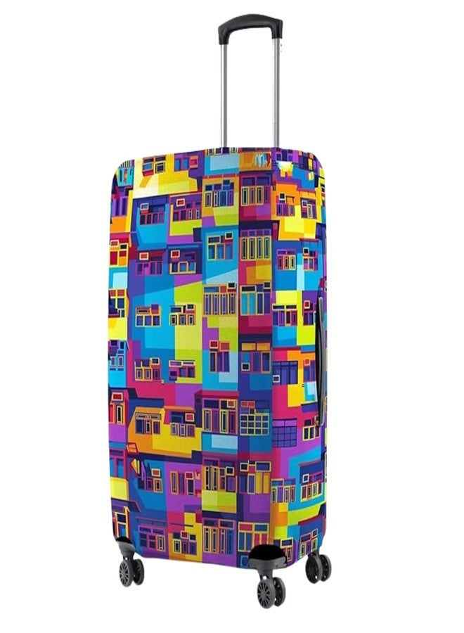 NT CREATION Printed Luggage Cover for Traveling Bag & Suitcase - Stretchable & Scratchproof Trolley Protector with Velcro Lock & Lightweight Washable Material(Suitcase Bag Not Included, Only Cover in Product) - Image 1